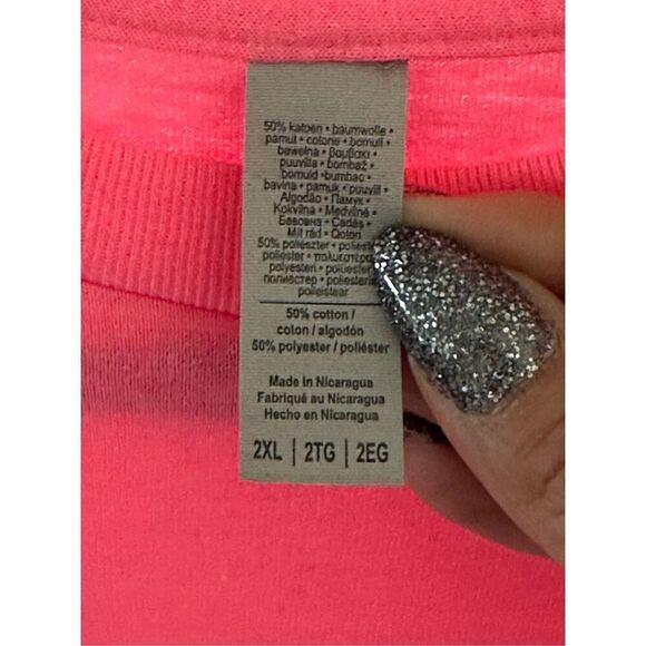 Sun Kissed Patches Sun‎ T-shirt Womens 2XL Pink Oversized Custom Made - Picture 3 of 4